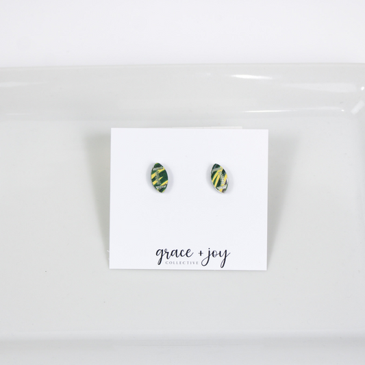 Green Bay Packer Football Stud Earring image 1