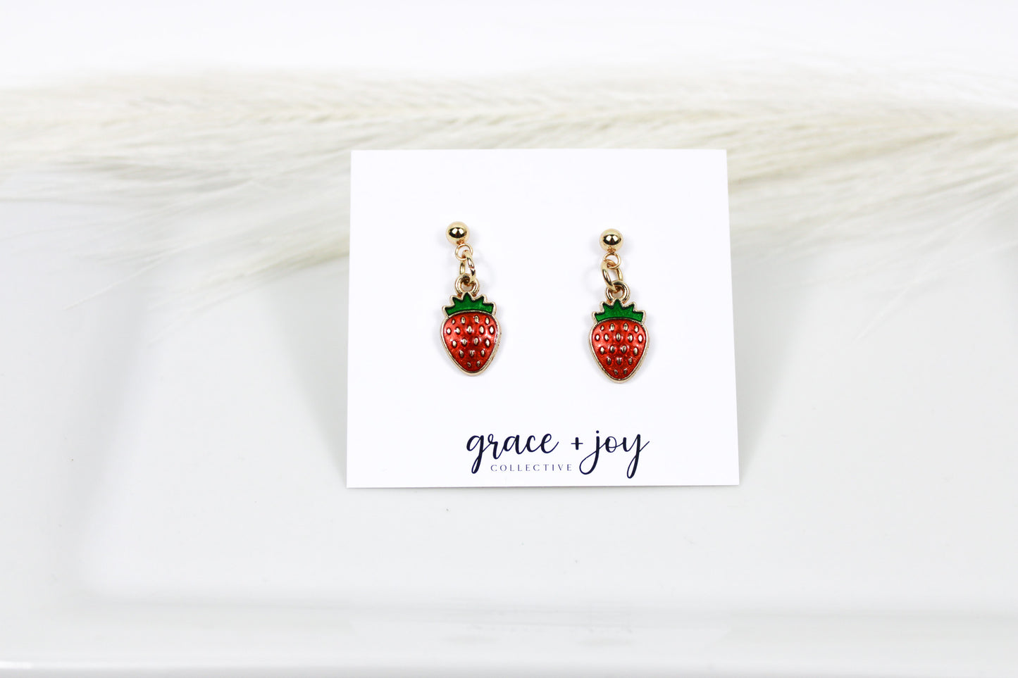 Enamel Strawberry Earrings