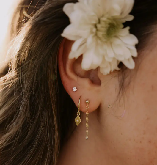 Diamond Flat Back Studs