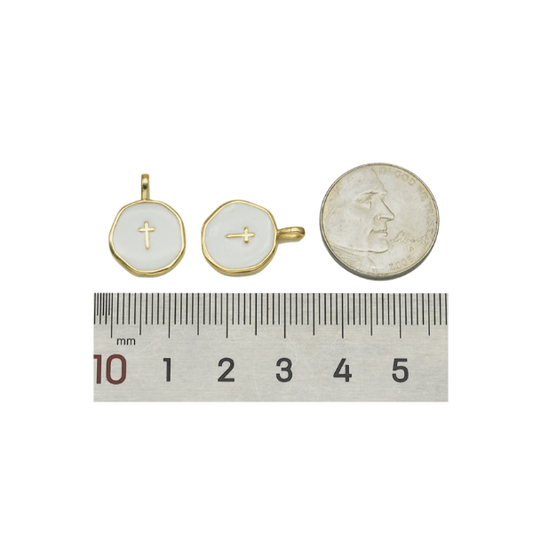 Enamel Cross Charm