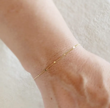 Curb Bracelet - 18k Gold Filled6.5" +2"extender image 0