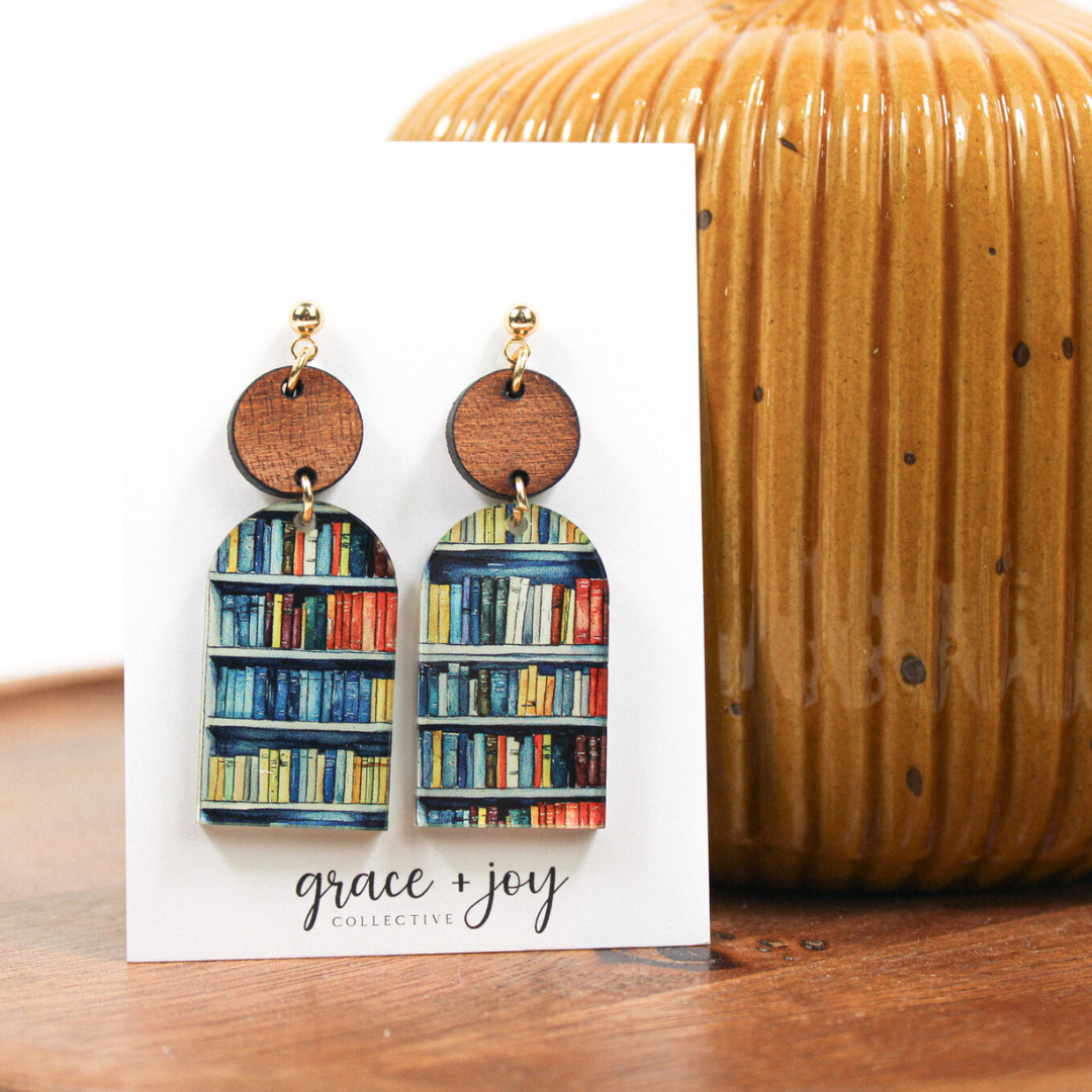 Bookshelf Earrings - Dangle I have no shelf control image 0