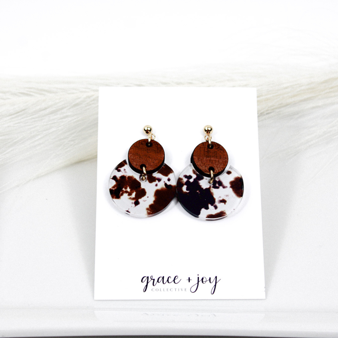Cow print Earrings - Dangle image 2