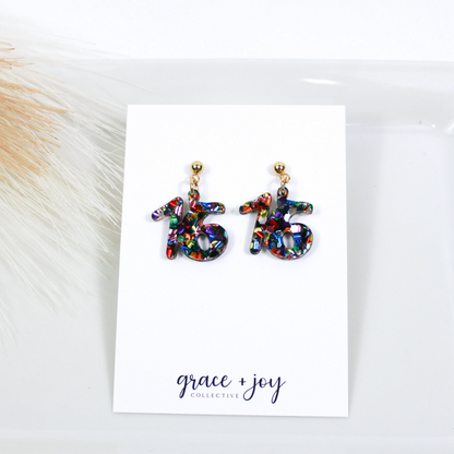 Milestone Birthday Earrings Earrings -Dangle image 2