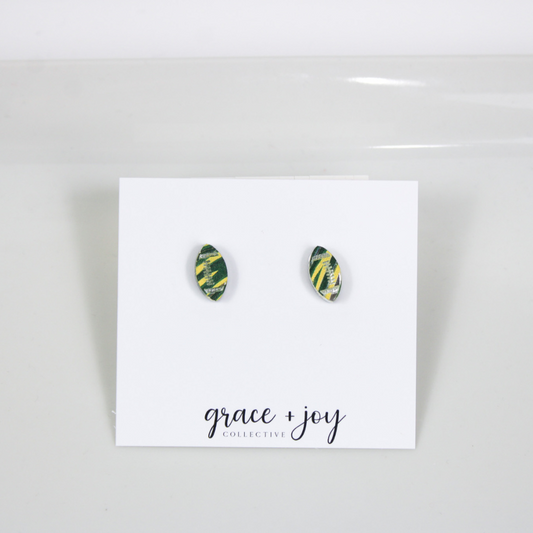 Green Bay Packer Football Stud Earring image 0