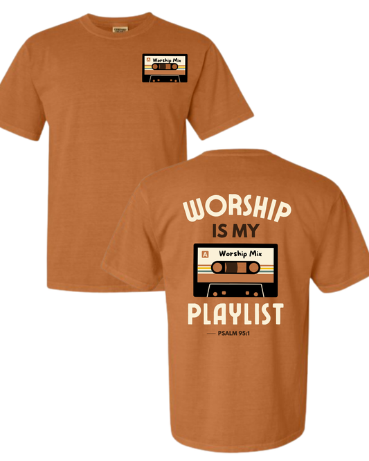 Worship Is My Playlist Christian T-Shirt