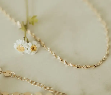 Amelia Twist 16" Necklace -Gold Filled image 2