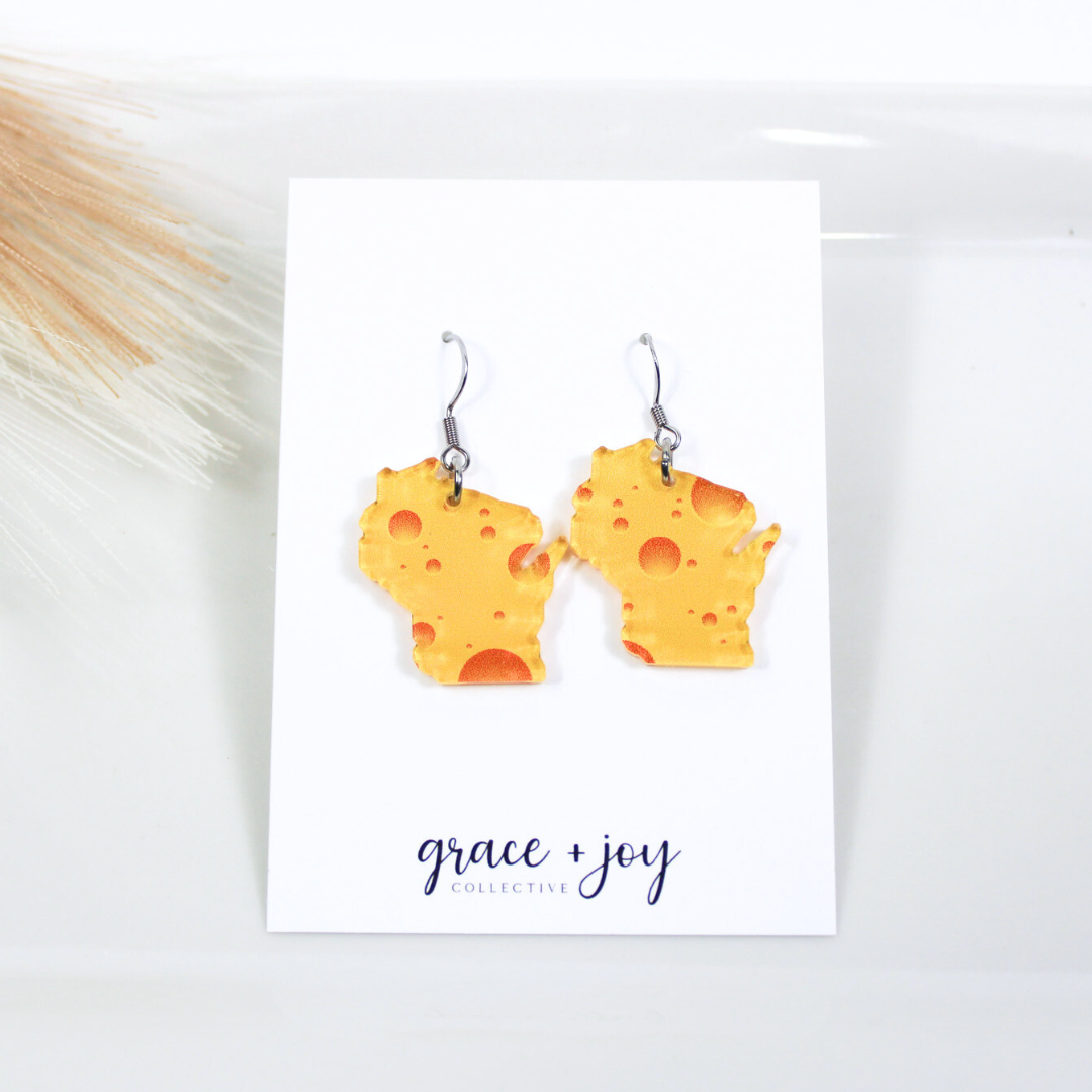 Wisconsin Cheese Earrings -Dangle image 0