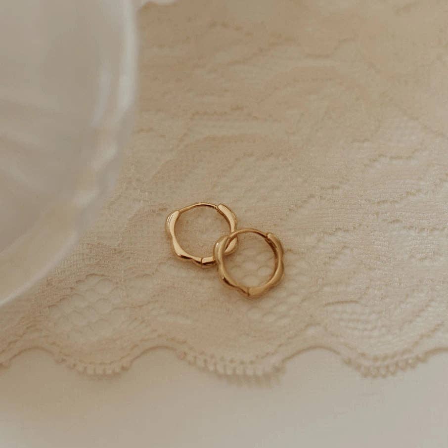 Lola Floral Huggie Hoops
