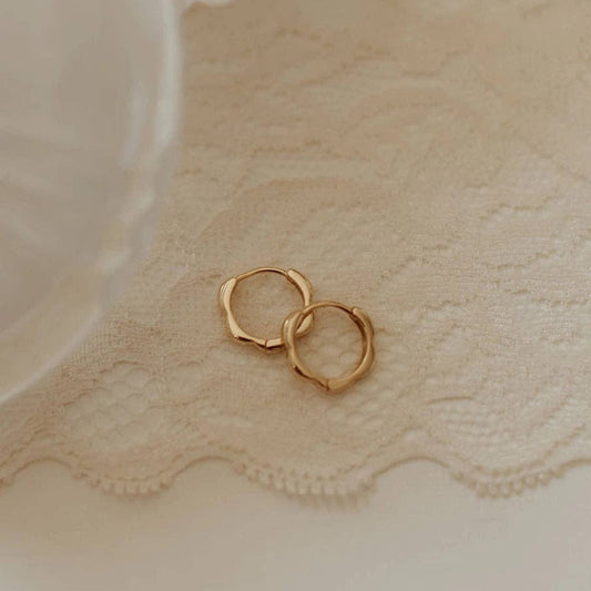 Lola Floral Huggie Hoops