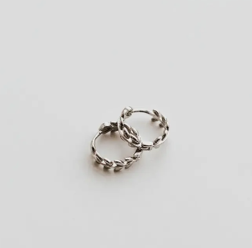 Athena Huggie Hoop Earring - gold vermeil or sterling silver image 2