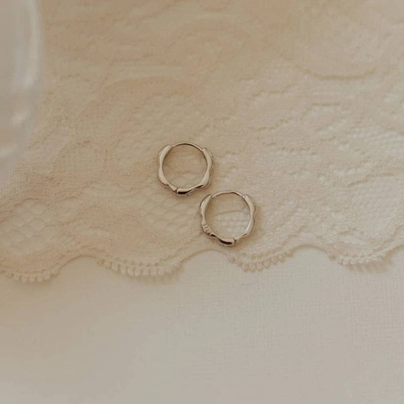Lola Floral Huggie Hoops