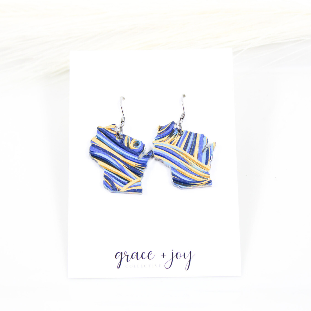 Wisconsin Milwaukee Brewer Earrings -Dangle image 2