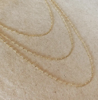 Space Bead Necklace - 18k Gold Filled, 14", 16", 18", 20" image 0