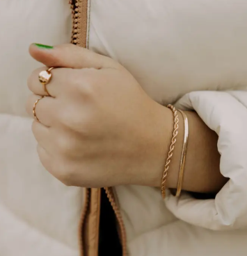 Naomi Rope Bracelet - 7" 18k Gold Filled image 1