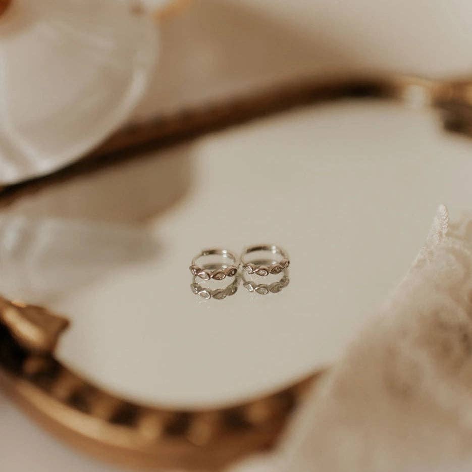 May Raindrop Huggie Hoops
