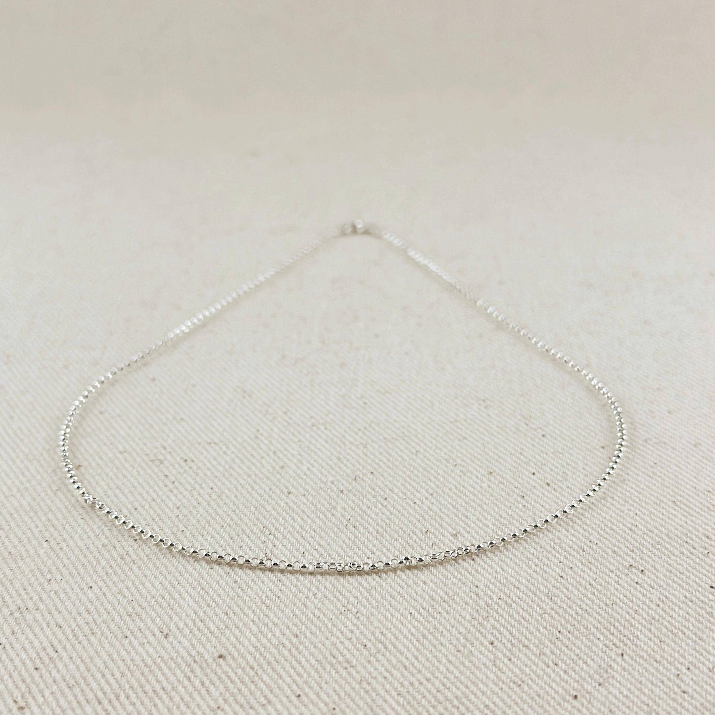 Sterling Silver Round Rolo Chain 1.5mm