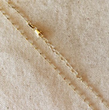 Space Bead Necklace - 18k Gold Filled, 14", 16", 18", 20" image 1