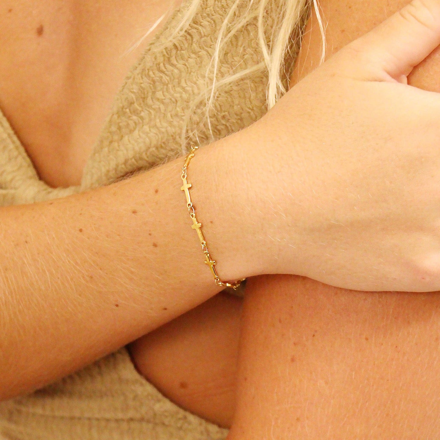 Cross Chain Bracelet