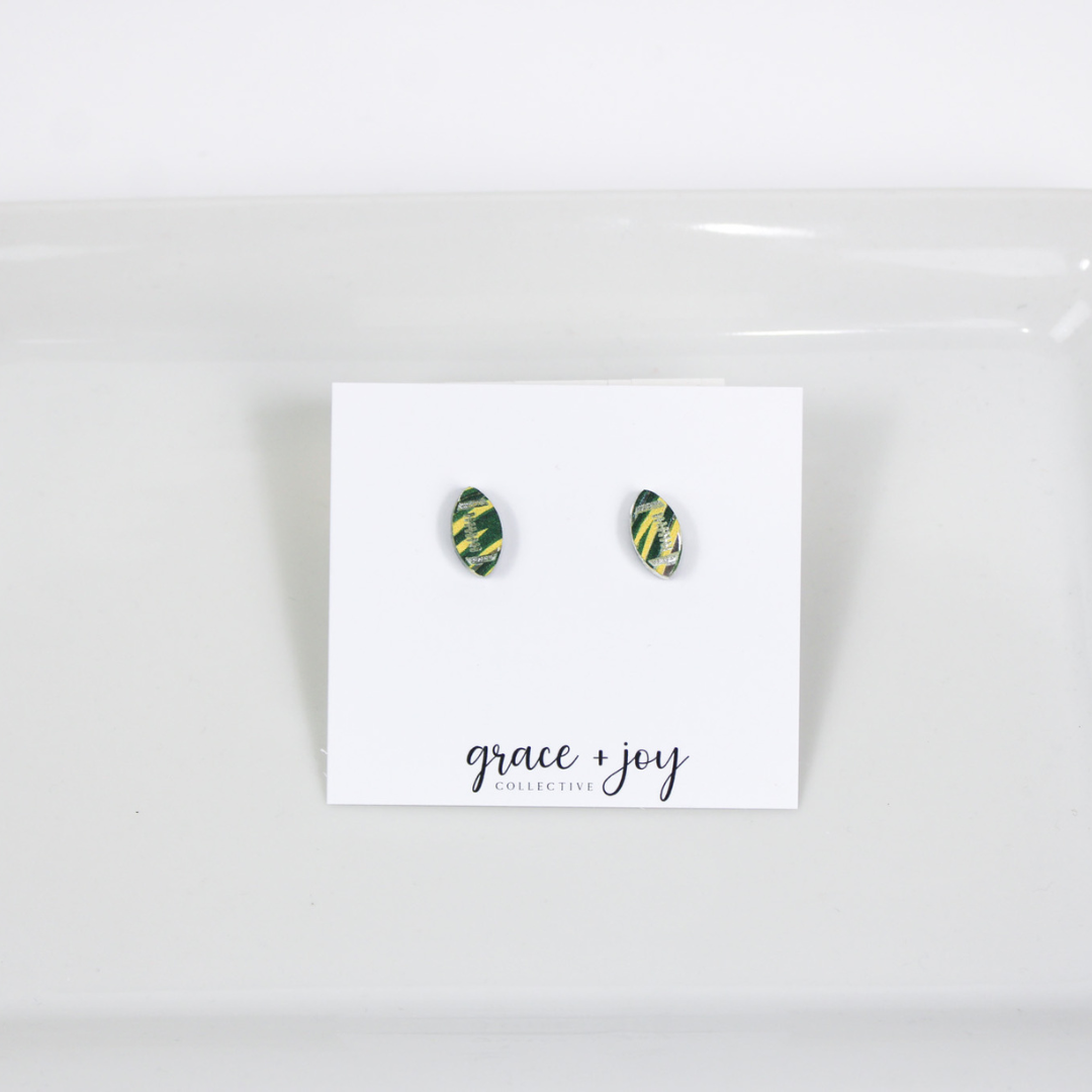 Green Bay Packer Football Stud Earring image 1