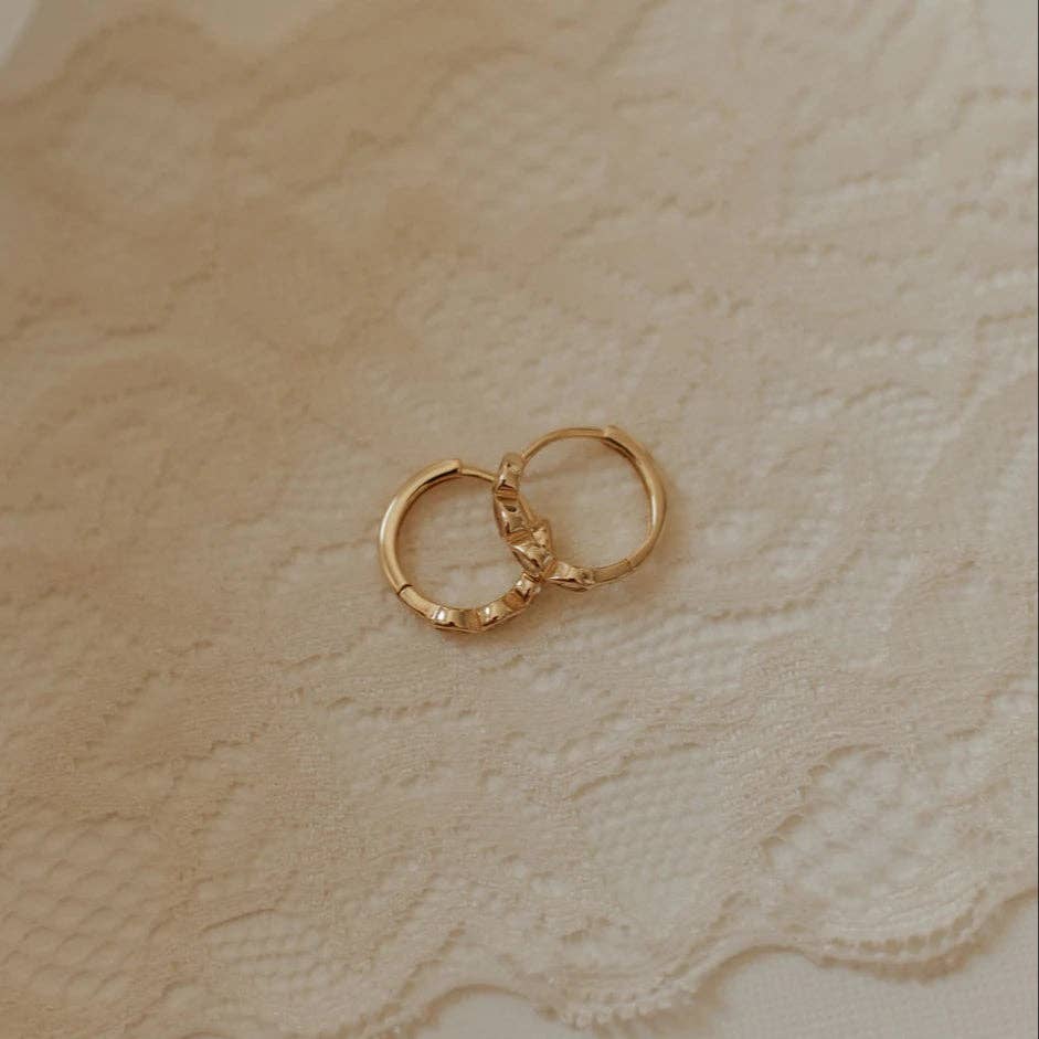 May Raindrop Huggie Hoops