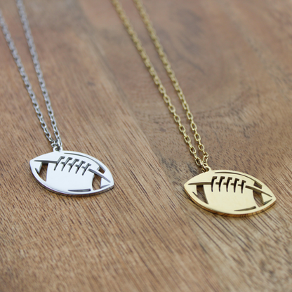 Personalized Football Necklace - Gold or Silver image 5