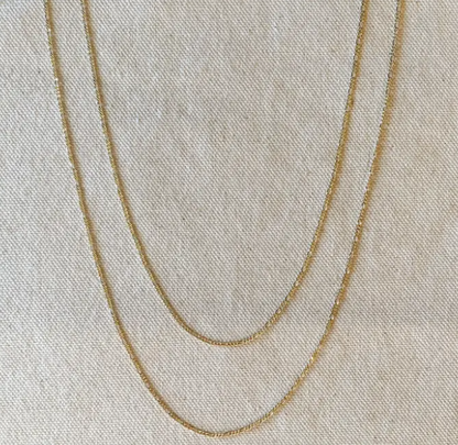 18K gold filled Figaro Chain image 0