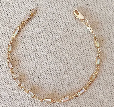 Opal Bracelet - 18k Gold Filled 7" image 0