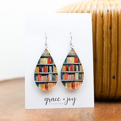 Book Shelf Earrings Dangle image 3