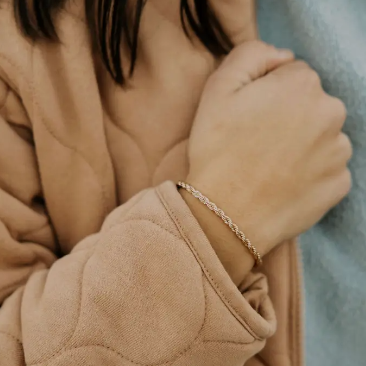 Naomi Rope Bracelet - 7" 18k Gold Filled image 0