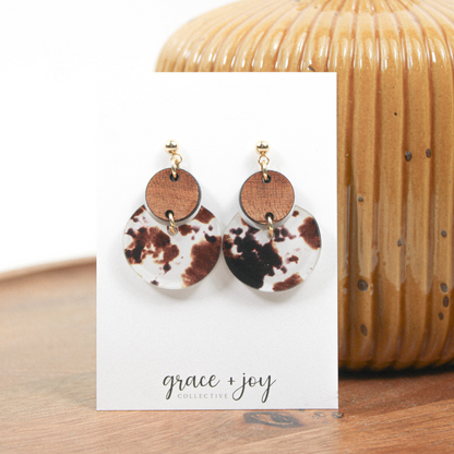 Cow print Earrings - Dangle image 0