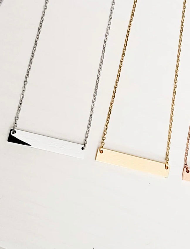 Personalized Bar Necklace