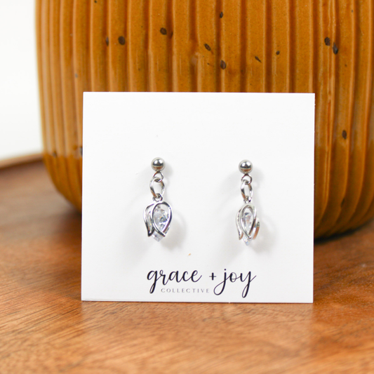 Lavender Tulip Earrings