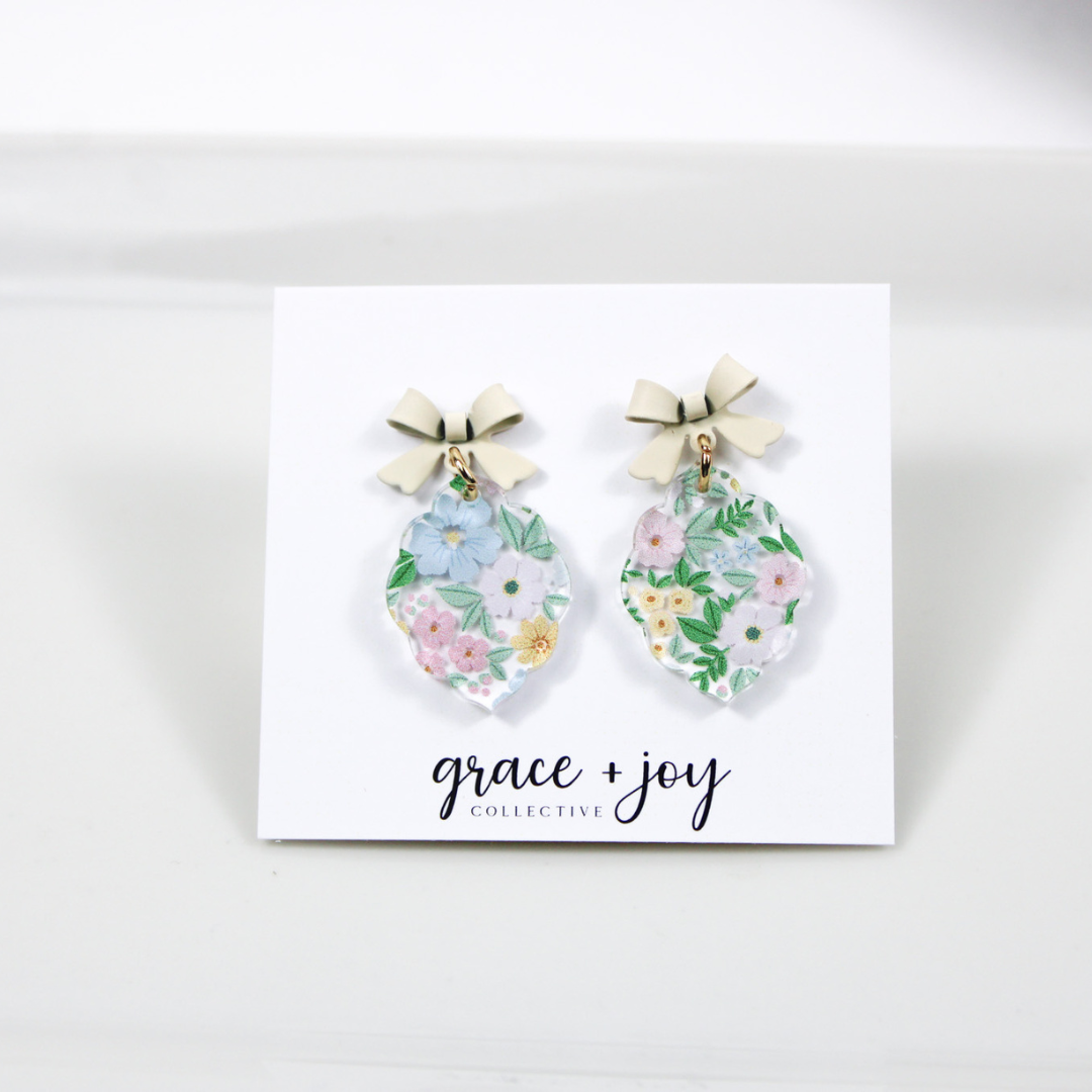 Pastel Spring Floral Earrings