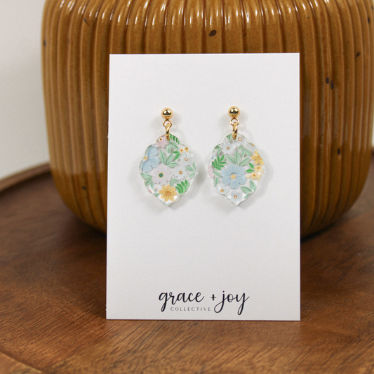 Pastel Spring Floral Earrings