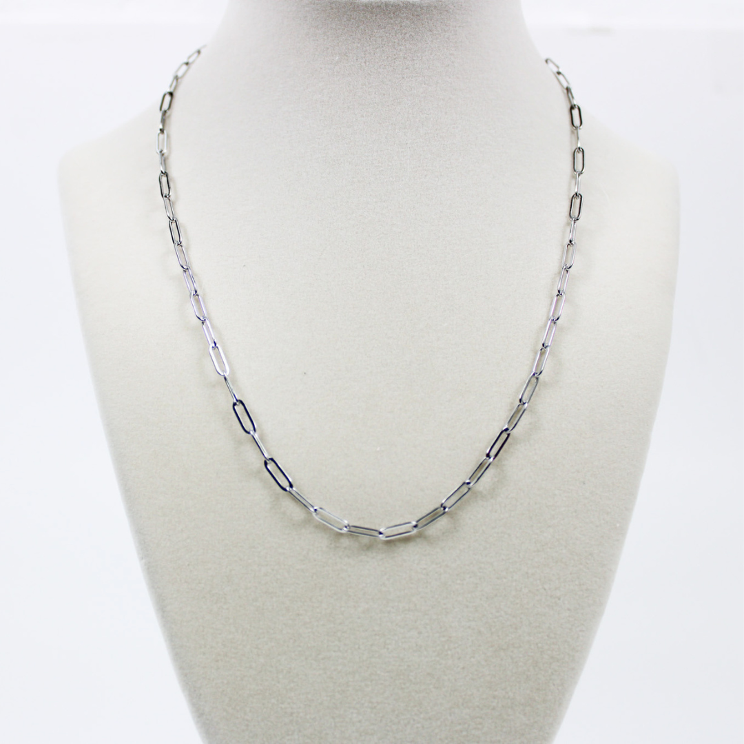 Paperclip Chain Charm Necklace
