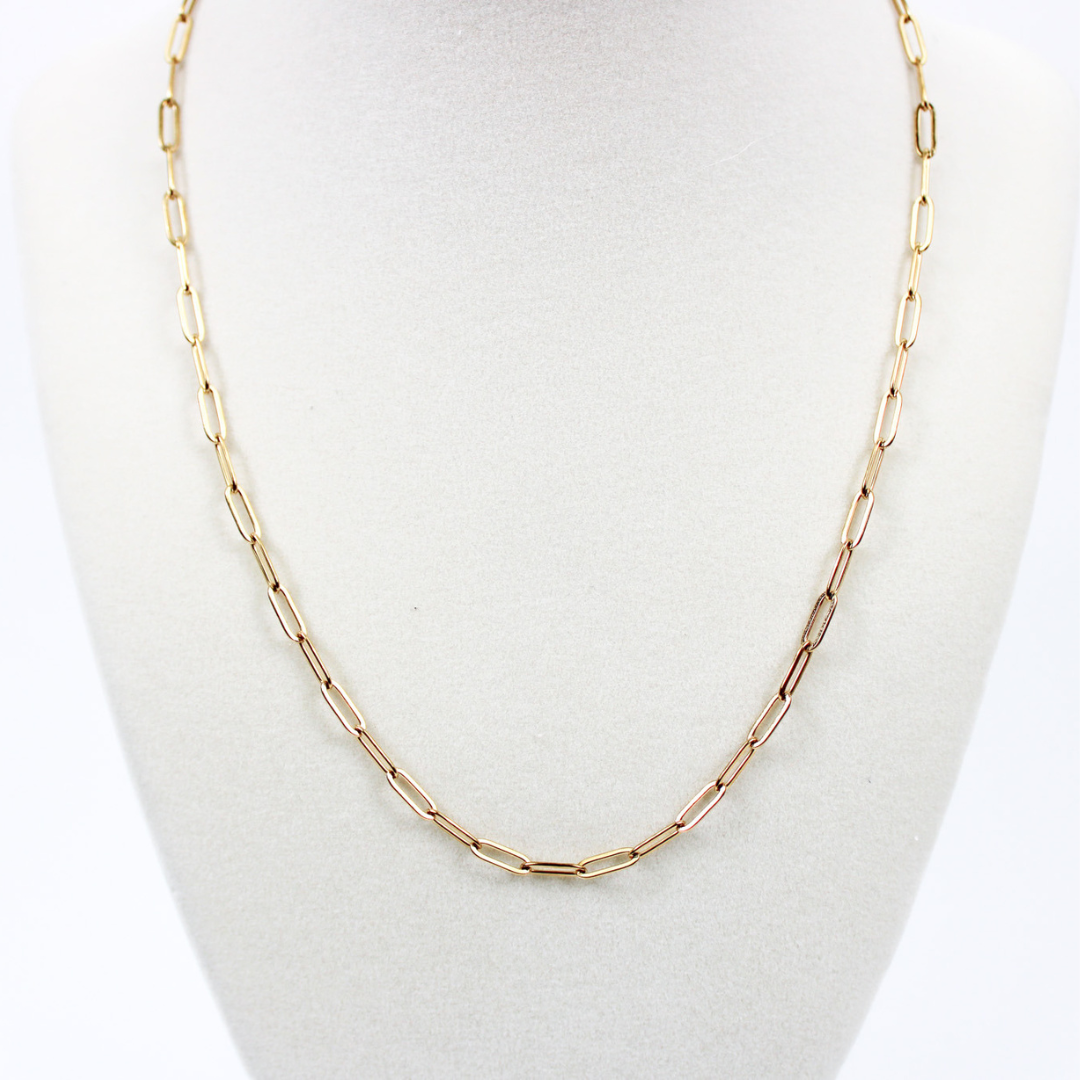 Paperclip Chain Charm Necklace