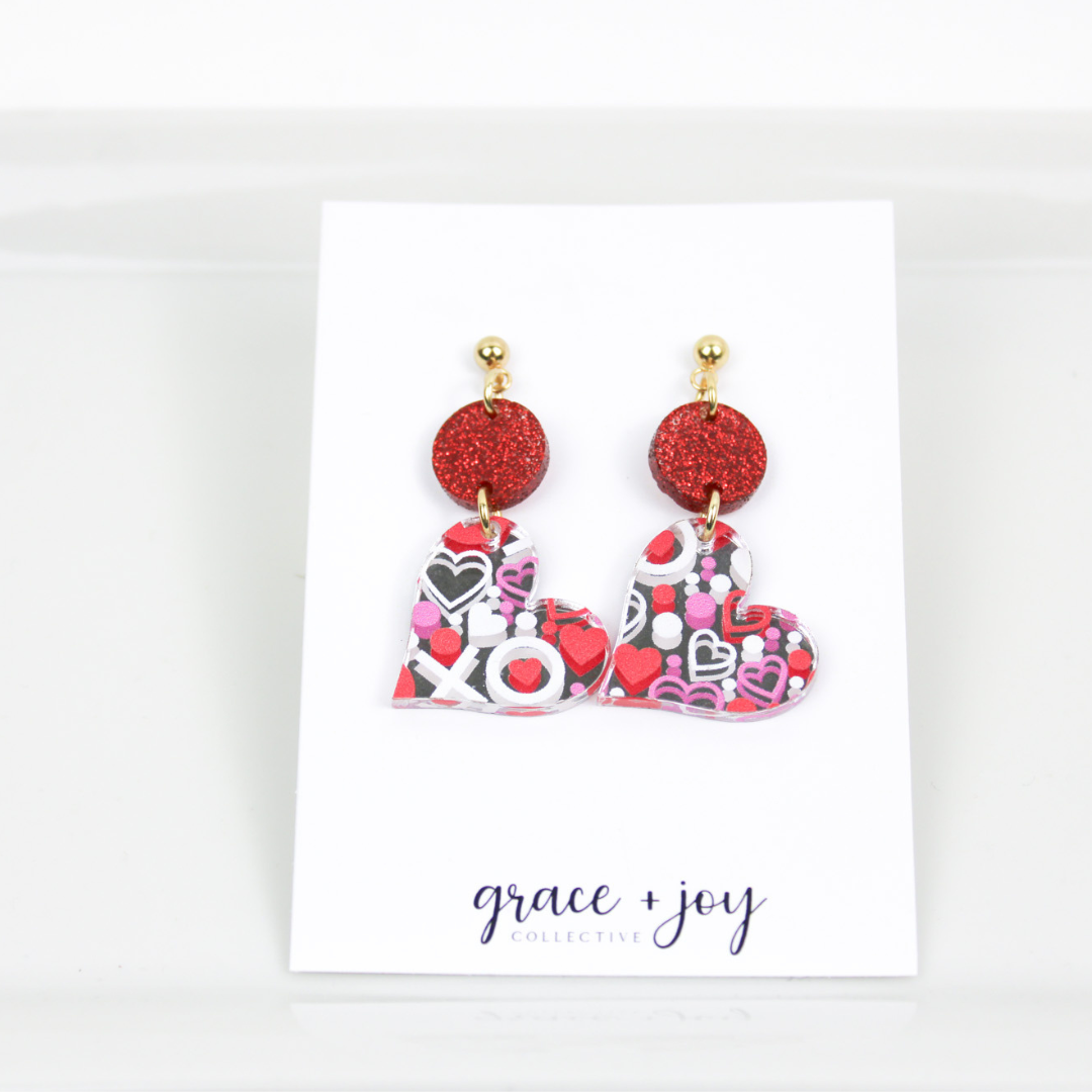 XO Valentines Day Earrings
