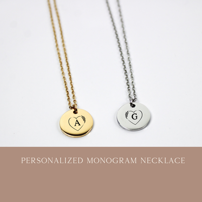 Personalized 15mm Disc Necklace