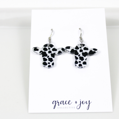 Cow Print Earrings