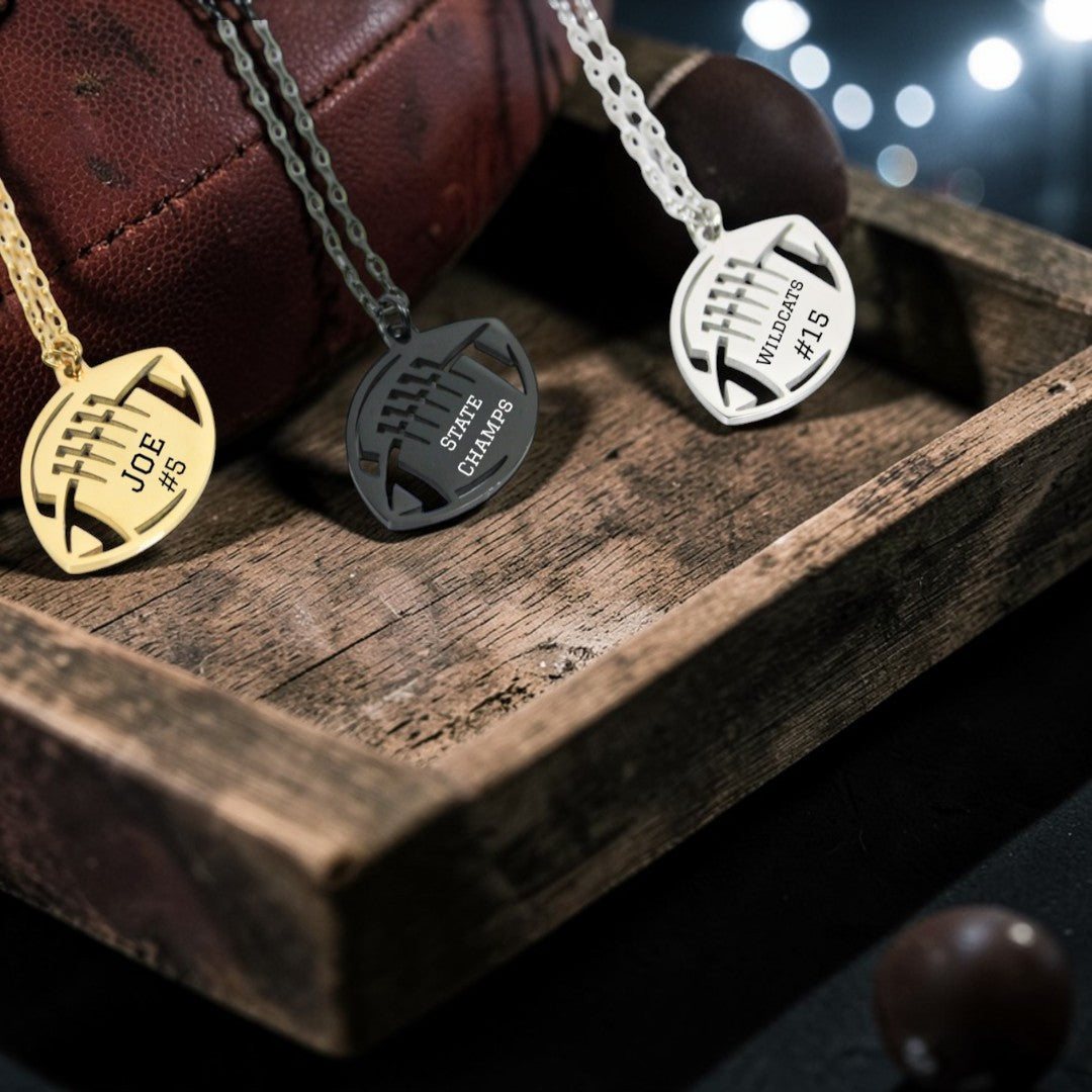 Personalized Football Necklace