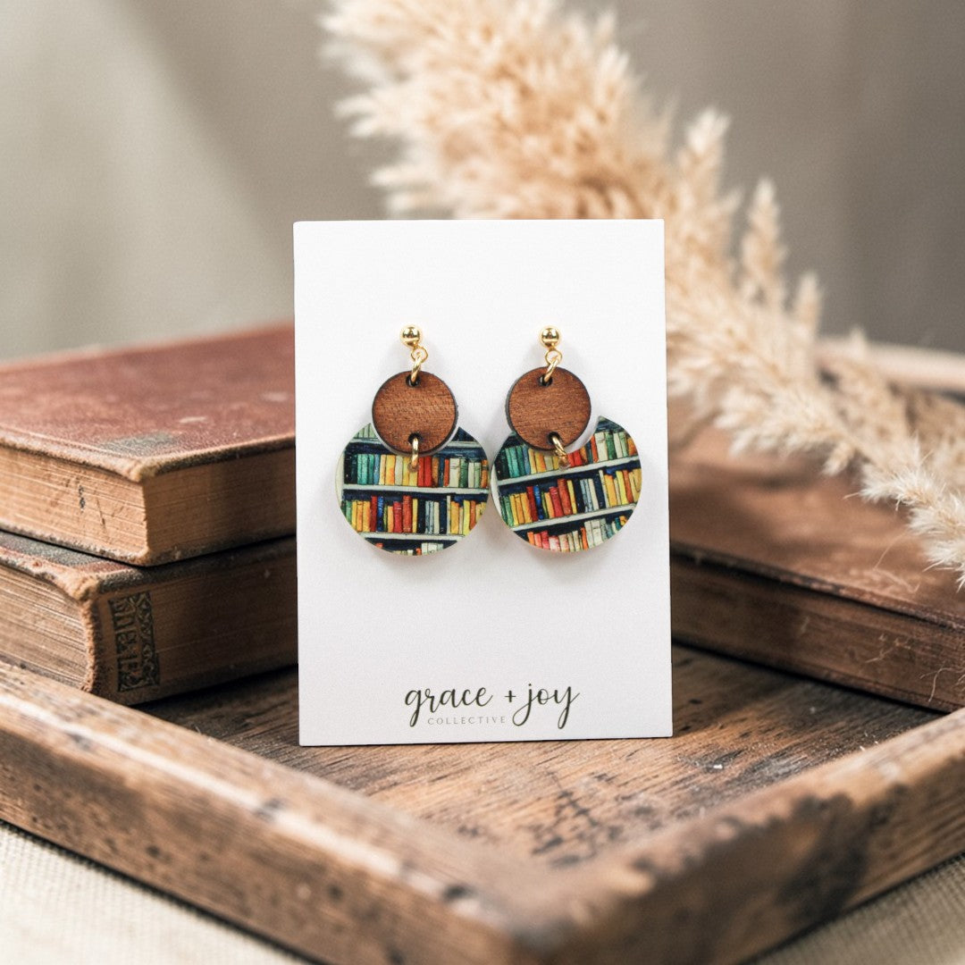 Bookshelf Earrings