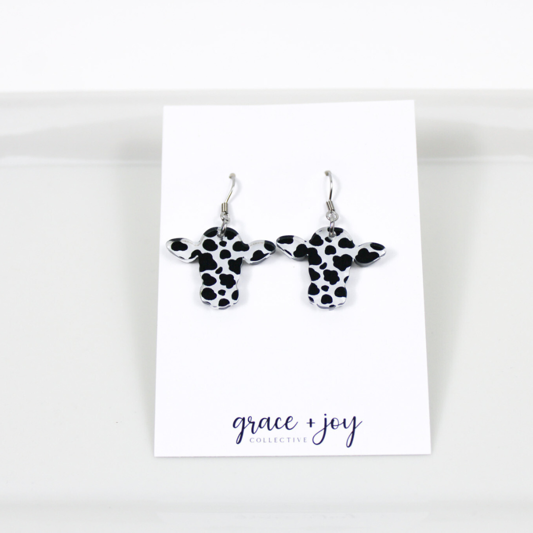 Cow Print Earrings