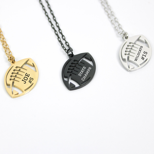 Personalized Football Necklace