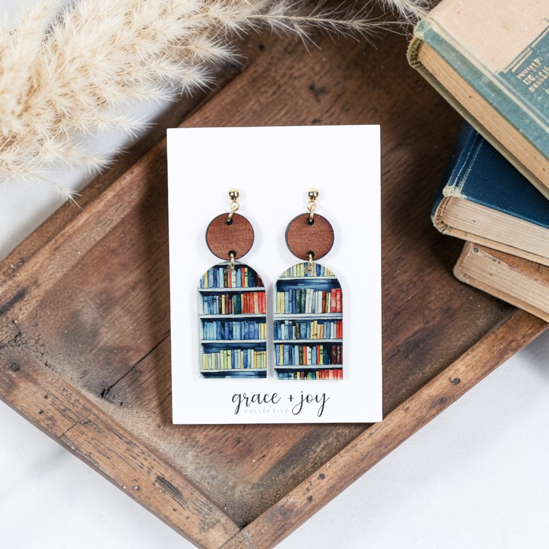 Bookshelf Earrings