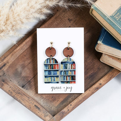 Bookshelf Earrings