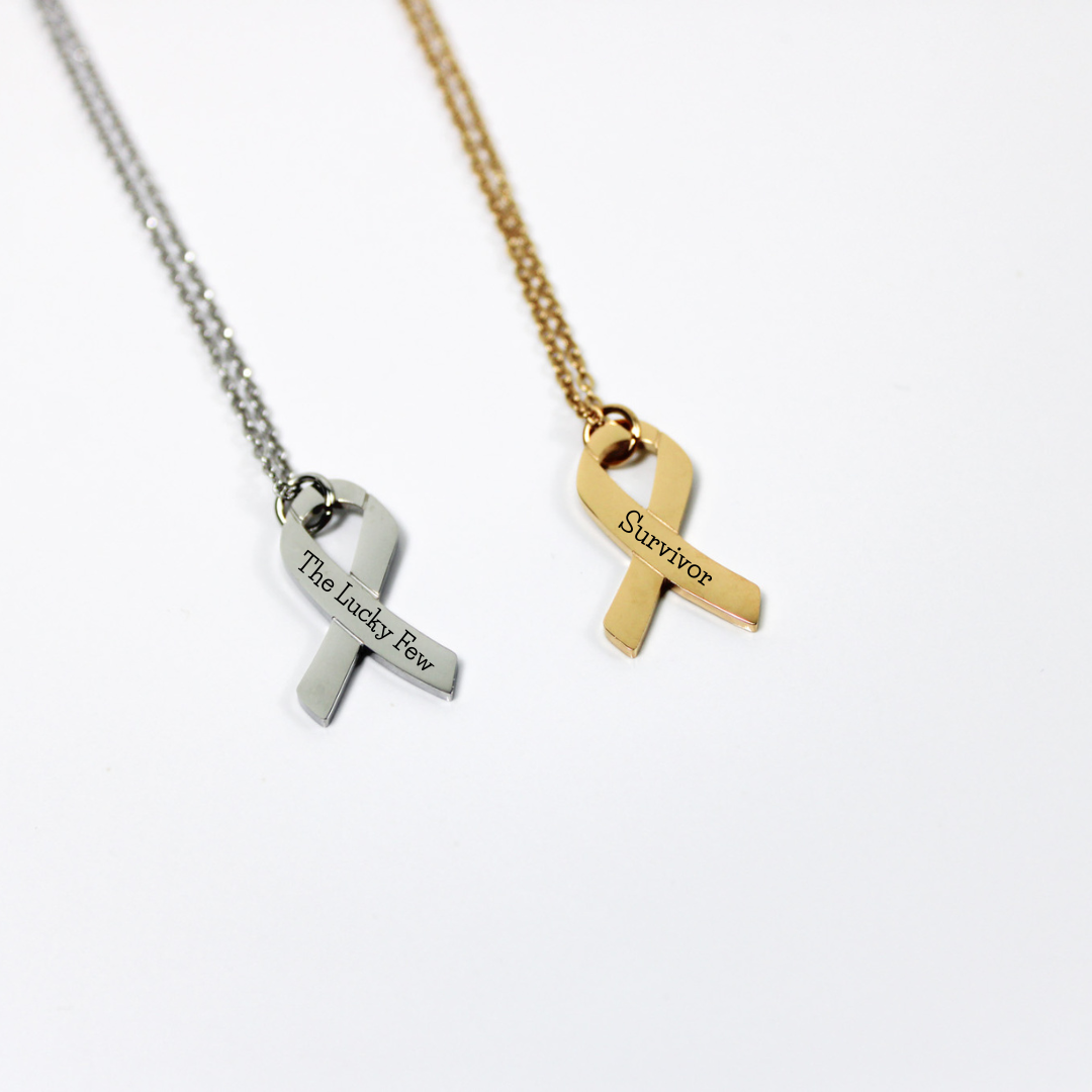 Personalized Awareness Ribbon Necklace