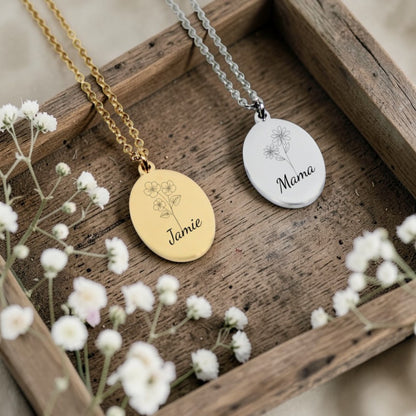 Personalized Oval Necklace