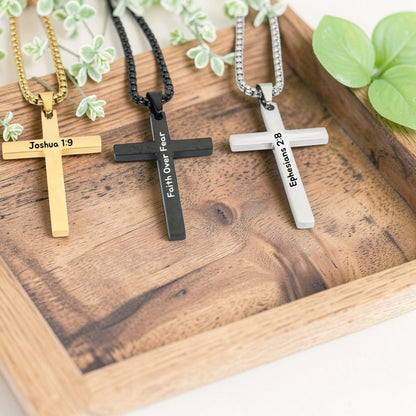 Personalized Cross Necklace for Men