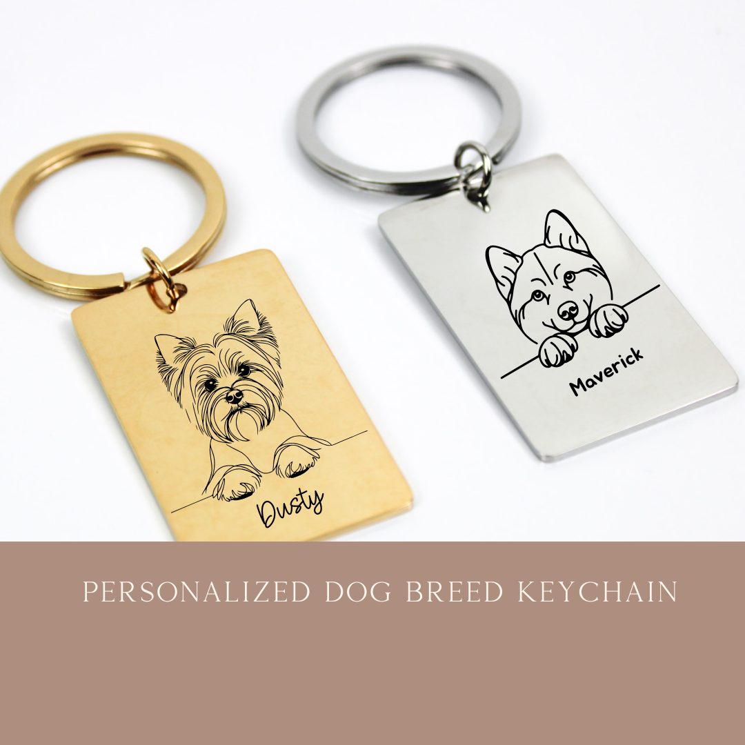 Personalized Rectangle Keychain